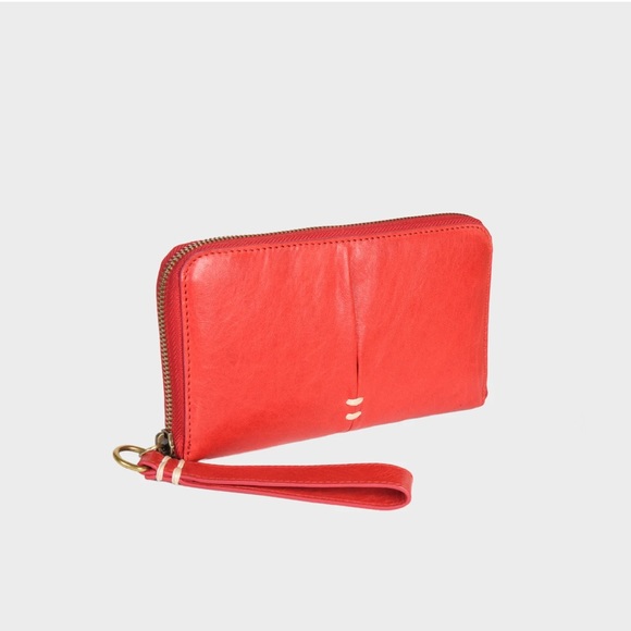 49 Square Miles Black Suede Chit Chat Phone Wallet Wristlet Zip Around - Picture 15 of 15